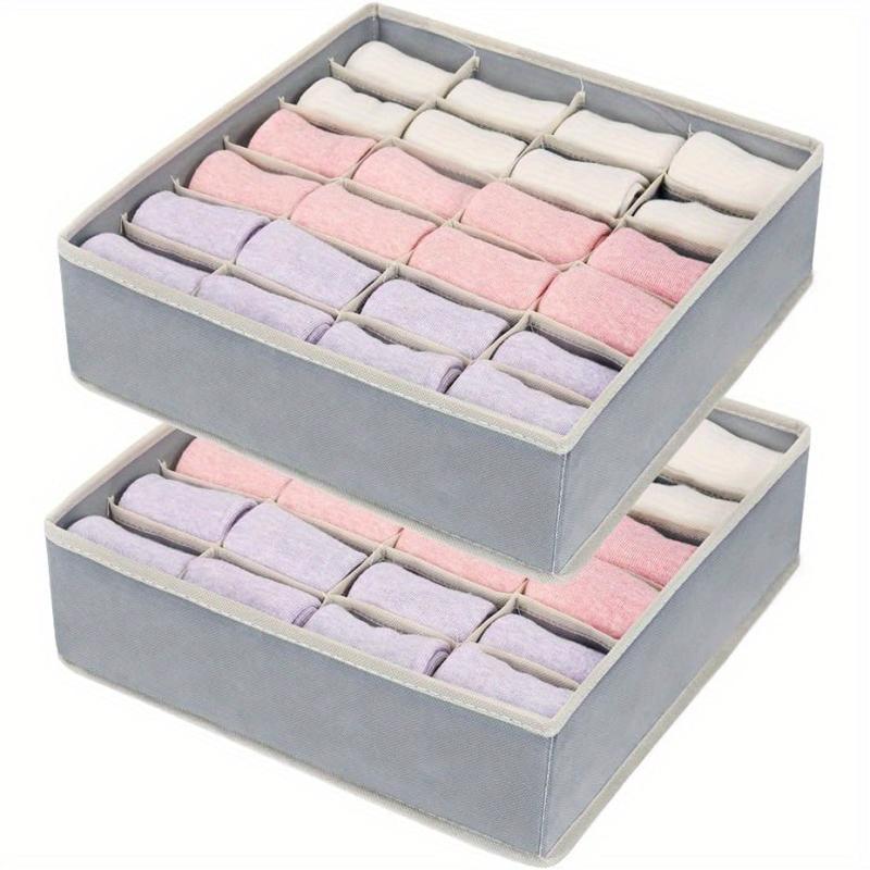 Foldable Fabric Drawer Organizer Divider 24 Grid Closet Storage Box