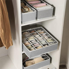 Foldable Fabric Drawer Organizer Divider 24 Grid Closet Storage Box