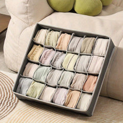 Foldable Fabric Drawer Organizer Divider 24 Grid Closet Storage Box