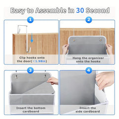 5 Tier Over the Door Hanging Organizer with Large Capacity Pockets Anti Tip