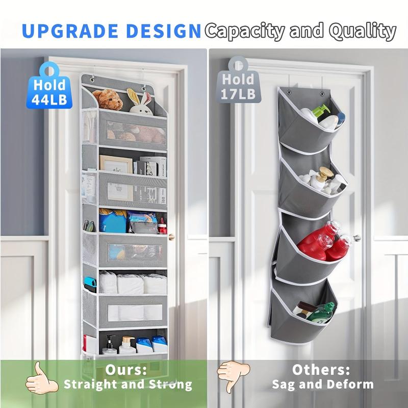 5 Tier Over the Door Hanging Organizer with Large Capacity Pockets Anti Tip