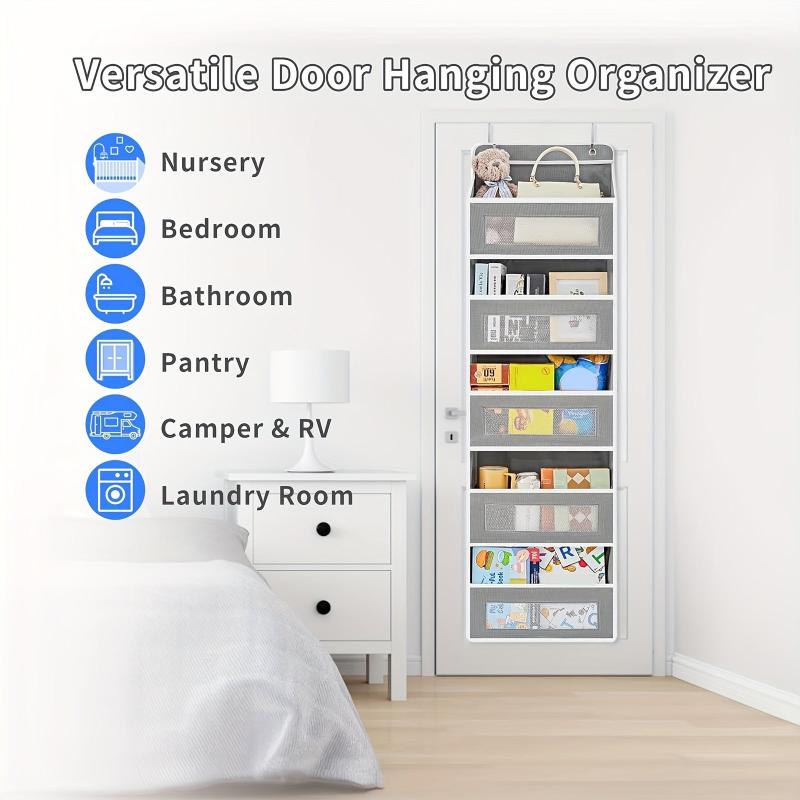 5 Tier Over the Door Hanging Organizer with Large Capacity Pockets Anti Tip