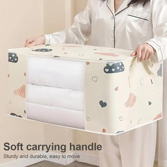 Large Capacity Clothing Storage Bag with Zipper and Viewing Window