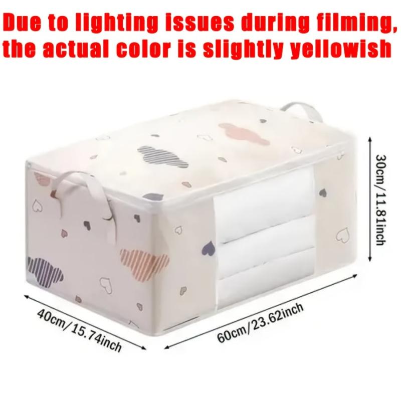 Large Capacity Clothing Storage Bag with Zipper and Viewing Window