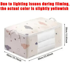 Large Capacity Clothing Storage Bag with Zipper and Viewing Window
