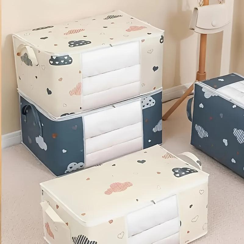Large Capacity Clothing Storage Bag with Zipper and Viewing Window