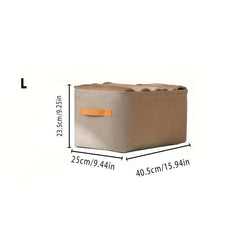 Canvas Storage Bin with Thick Steel Frame Multipurpose Organizer Grey