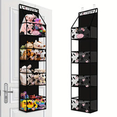 Cow Print Over the Door Organizer with 4 Clear Pockets
