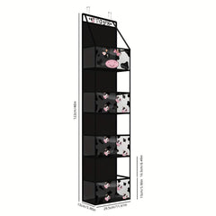 Cow Print Over the Door Organizer with 4 Clear Pockets