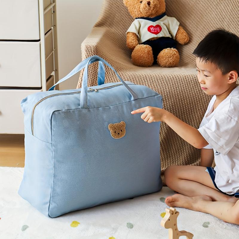 Large Bear Storage Bag Foldable Organizer for Clothes Blankets Quilts Bedding