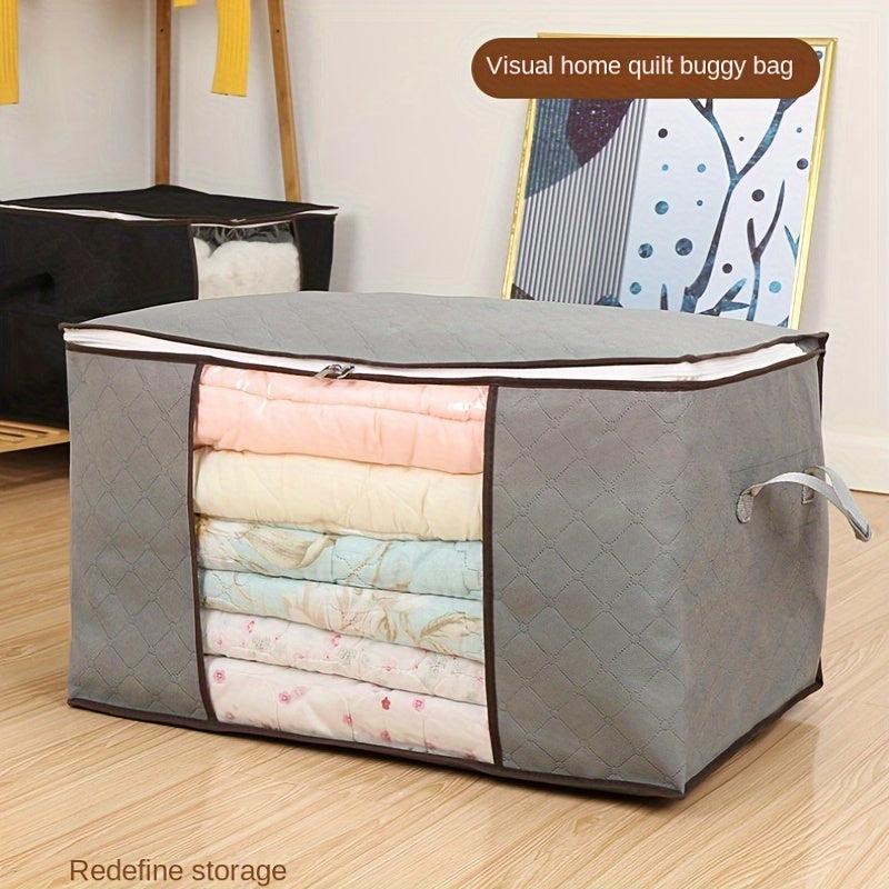 Foldable Large Storage Bag for Bedding Organizer Packing Cube - Quilt Clothes