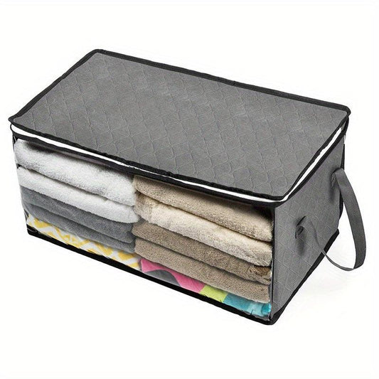 Large Storage Bag with Lid & Handles for Clothes Blankets Toys