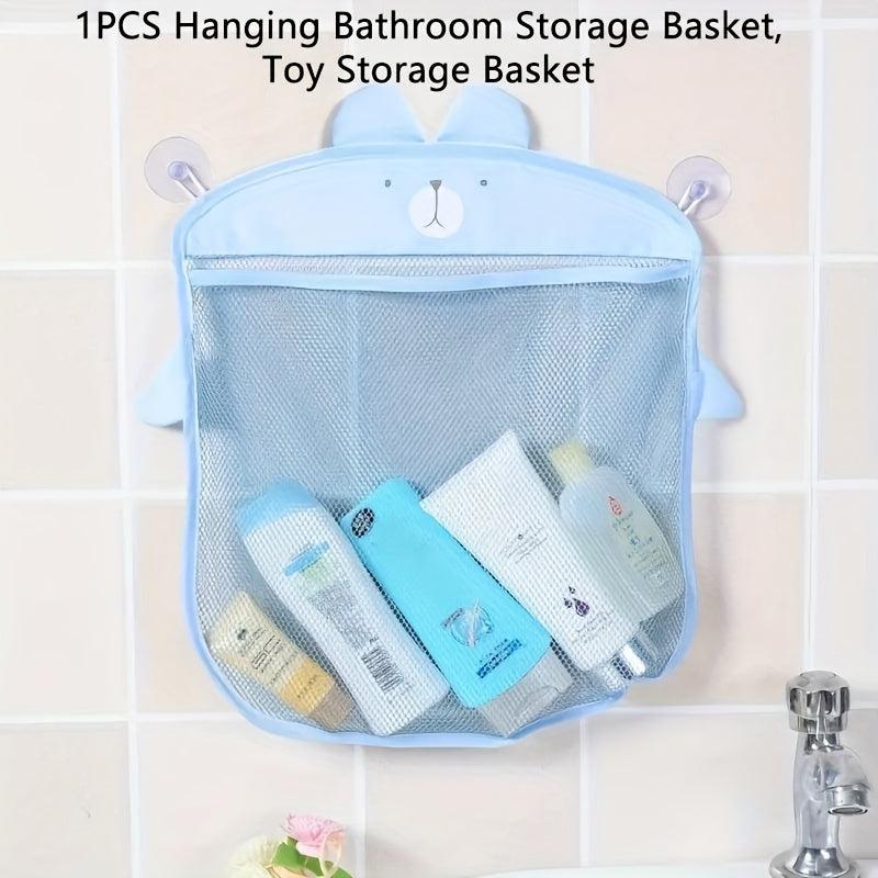 Bath Toy Organizer Cartoon Toy Storage Mesh Net Hanging Bathroom Storage Basket