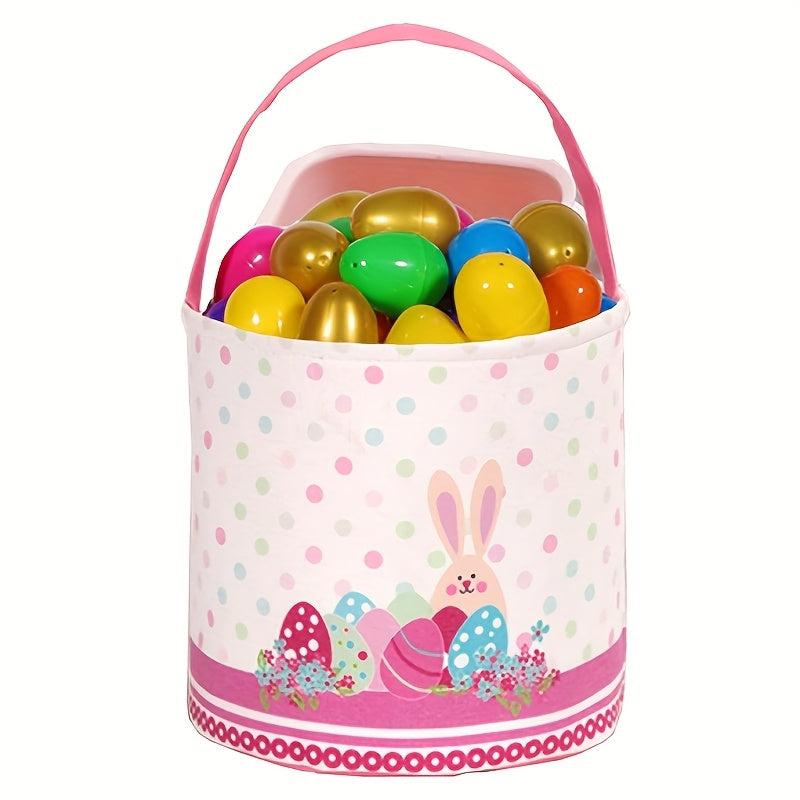 Easter Bunny Basket Fabric Storage Bin with Bow, Personalized Water Jug