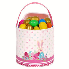 Easter Bunny Basket Fabric Storage Bin with Bow, Personalized Water Jug