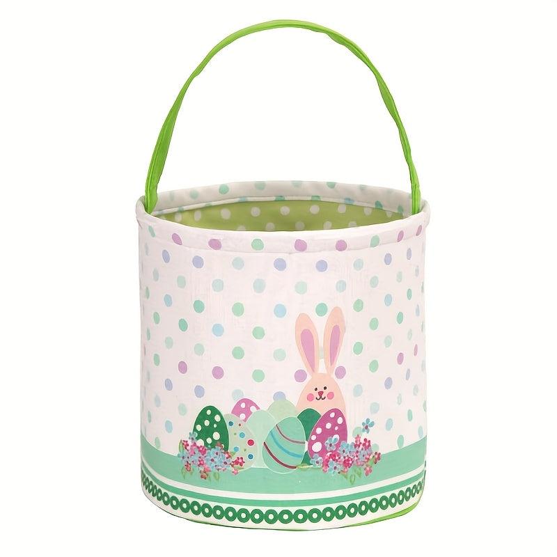 Easter Bunny Basket Fabric Storage Bin with Bow, Personalized Water Jug