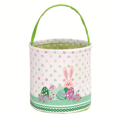 Easter Bunny Basket Fabric Storage Bin with Bow, Personalized Water Jug