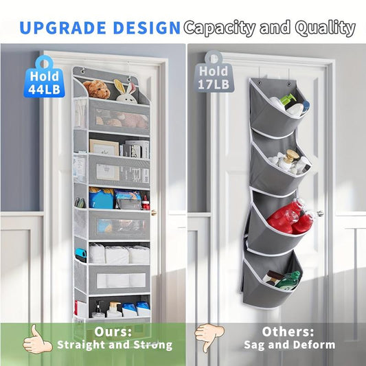 Large Capacity Hanging Door Organizer Anti Tip Durable Fabric