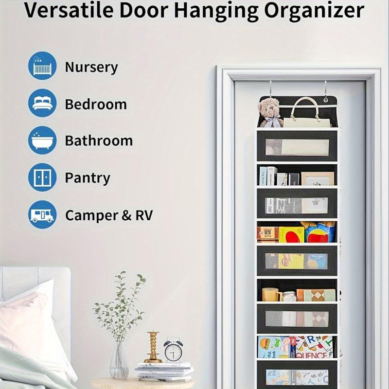 Large Capacity Hanging Door Organizer Anti Tip Durable Fabric