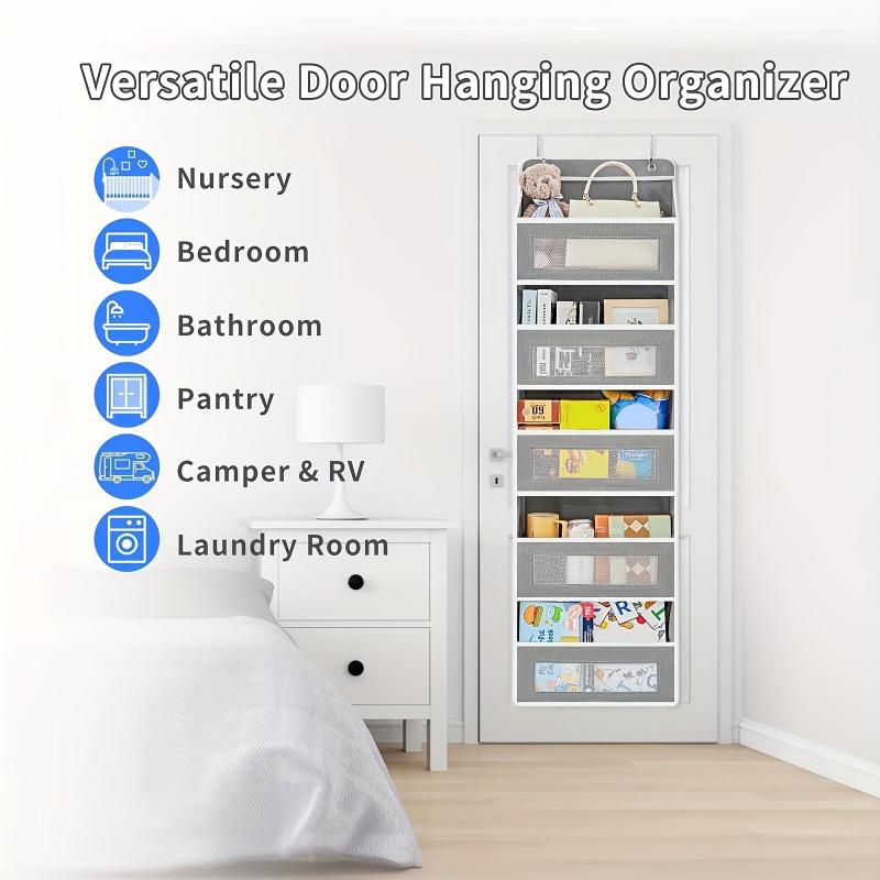 Large Capacity Hanging Door Organizer Anti Tip Durable Fabric