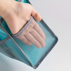 Fabric Hanging Bag with Hook for Dorm and Bedroom Organization