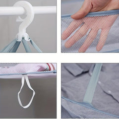 Foldable Polyester Clothes Drying Basket for Home