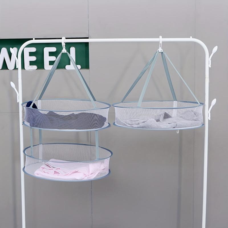Foldable Polyester Clothes Drying Basket for Home