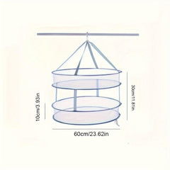 Foldable Polyester Clothes Drying Basket for Home