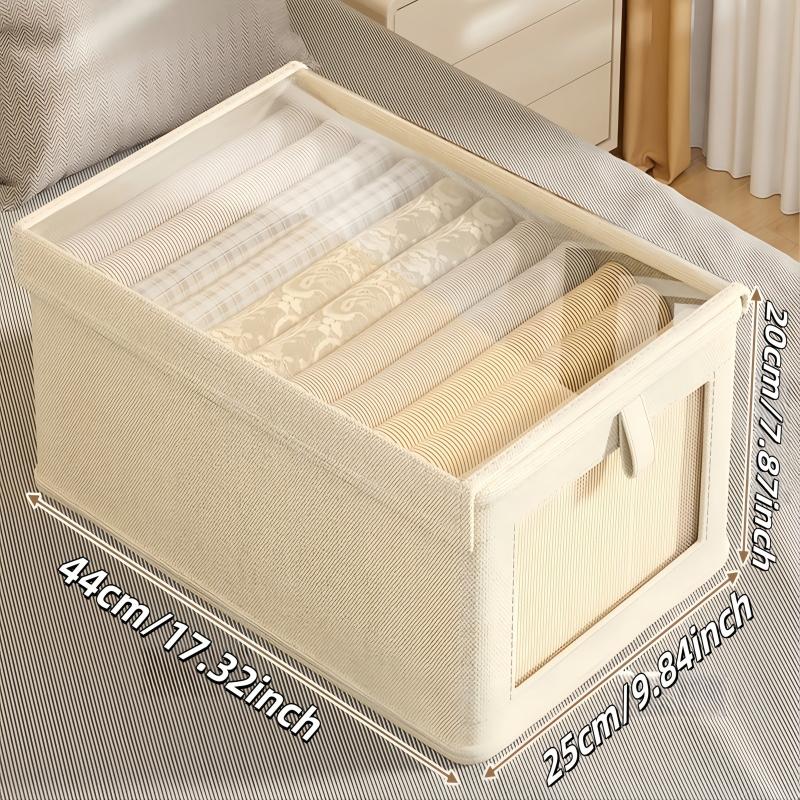 Large Folding Clothes Organizer Box with Clear Window Lid