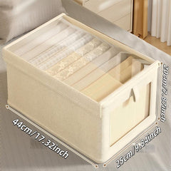 Large Folding Clothes Organizer Box with Clear Window Lid