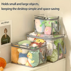 Large Plush Doll Storage Bag PVC Toy Box