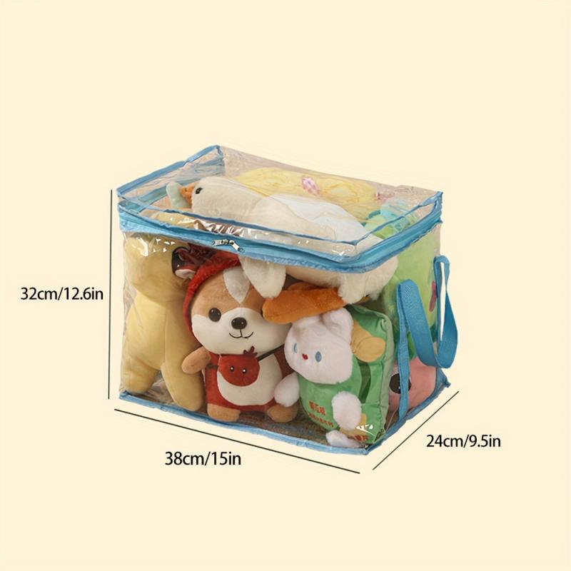 Large Plush Doll Storage Bag PVC Toy Box
