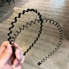 Wavy Headband Metal Hair Hoop Hair Accessories Unisex