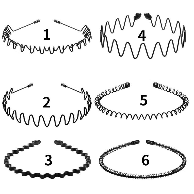 Wavy Headband Metal Hair Hoop Hair Accessories Unisex
