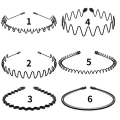Wavy Headband Metal Hair Hoop Hair Accessories Unisex