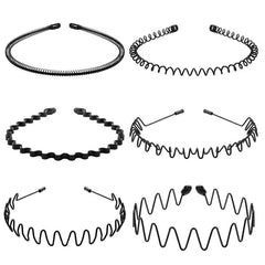 Wavy Headband Metal Hair Hoop Hair Accessories Unisex