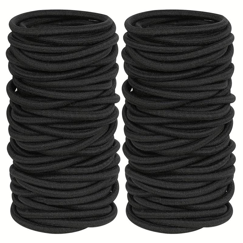 100pcs Macaroon Hair Tie Small Leather Bands High Stretch No Damage To Hair