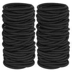 100pcs Macaroon Hair Tie Small Leather Bands High Stretch No Damage To Hair