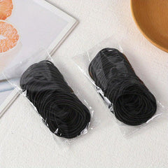 100pcs Macaroon Hair Tie Small Leather Bands High Stretch No Damage To Hair