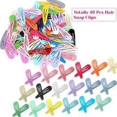 40pcs Snap Hair Clips Hair Barrettes For Girls Non Slip Barrettes Hair Accessori