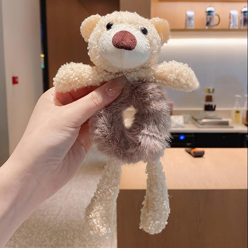 Bear Hair Tie Hair Scrunchies Plush Bracelet Bun Holders Hair Accessories Elasti