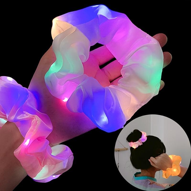 LED Luminous Scrunchies Elastic Hair Tie