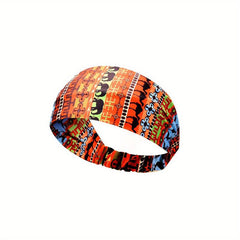 African Style Pattern Hair Band Stretch Boho Printed Headband