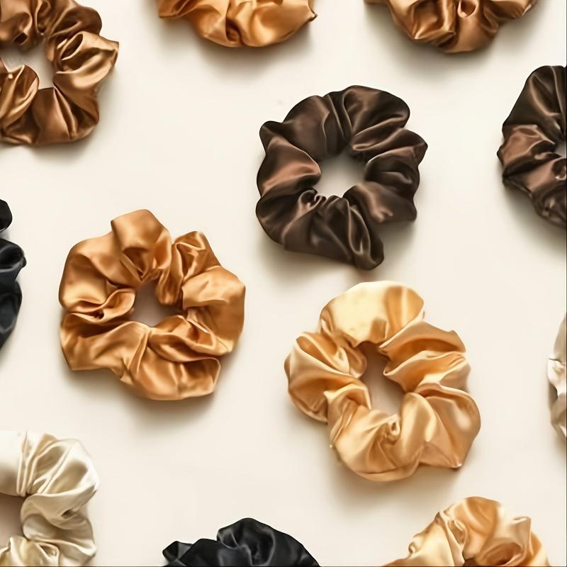 12pcs Satin Silk Hair Scrunchies Hair Bands Hair Elastic Ponytail Holders