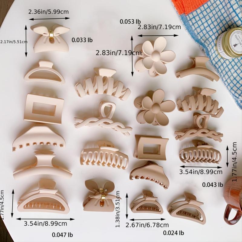 Matte Minimalist Hair Claw Clips For Thick Hair
