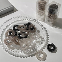 9 Pcs Spiral Hair Ties No Crease Coil Hair Ties Phone Cord Hair Ties