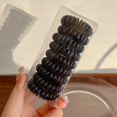 9 Pcs Spiral Hair Ties No Crease Coil Hair Ties Phone Cord Hair Ties