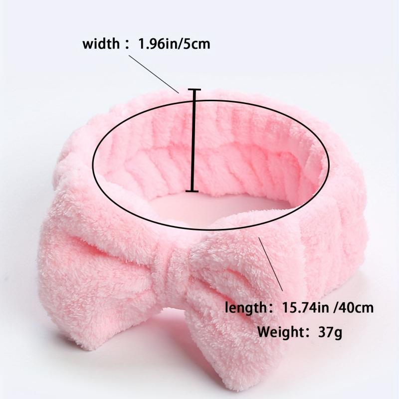 Fleece Makeup Headband Bow for Washing Face