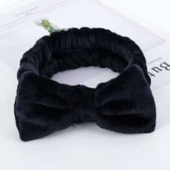 Fleece Makeup Headband Bow for Washing Face