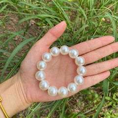 Faux Pearl Hair Tie Scrunchie Decorative Rubber Band Bracelet Hair Accessories